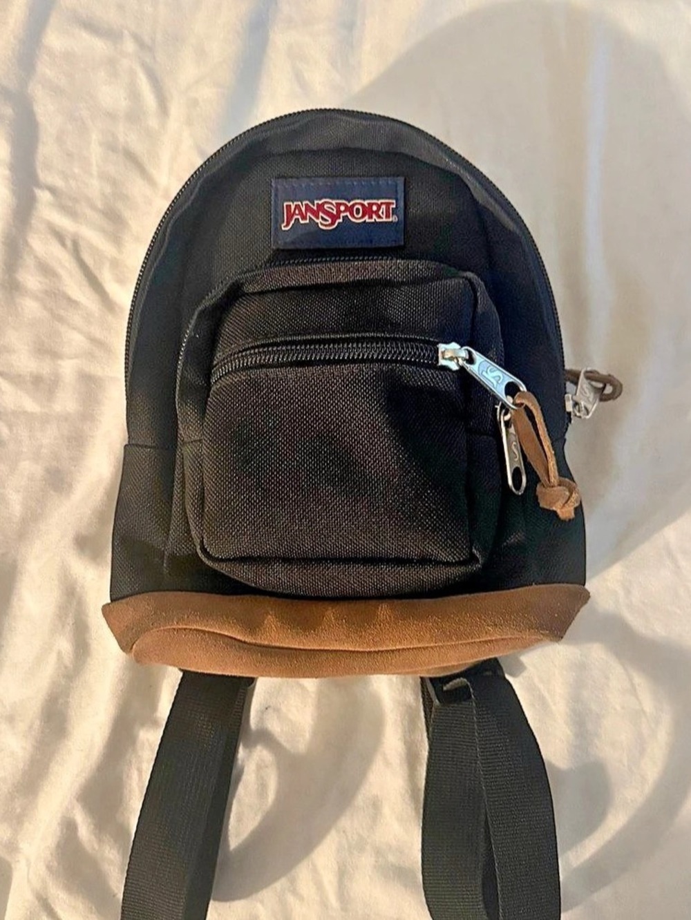 Jansport Half Pint Mini Backpack in Black & Brown